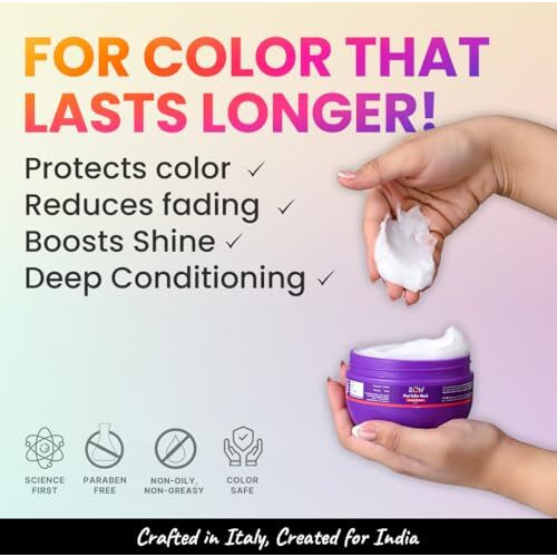 2.Oh Italian Post Color Hair Mask With Color Protect Complex | Deep Conditioning Hair Mask For Coloured Hair | Conditioner For Coloured Hair With Ph 4.5 | Colour Protect Hair Mask For Women And Men