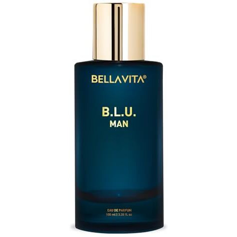 Bella Vita Luxury B.L.U Men Eau De Parfum Liquid Perfume With Lemon, Apple, Musk|Fresh, Refreshing, Energising Long Lasting Edp Fragrance Scent 100Ml