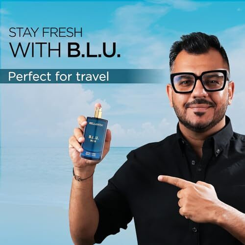 Bella Vita Luxury B.L.U Men Eau De Parfum Liquid Perfume With Lemon, Apple, Musk|Fresh, Refreshing, Energising Long Lasting Edp Fragrance Scent 100Ml
