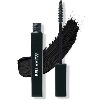 Bellavita Intense Drama Waterproof Mascara 8Ml | Lengthening & Volumizing Mascara | Curl Lock Formula | Smudge-Proof | Waterproof | Jet Black