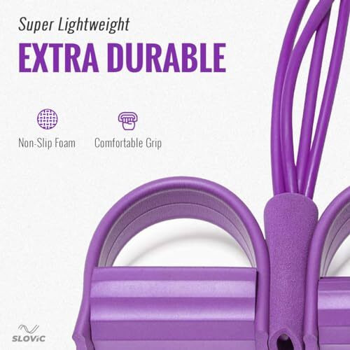 Slovic Tummy Trimmer For Men & Women [4 Tubes] | Gym Equipment For Home Workout | Abs Workout Machine | Gym Accessories For Men Workout | Abs Exercise Equipment For Stomach & Belly Exercise, Purple