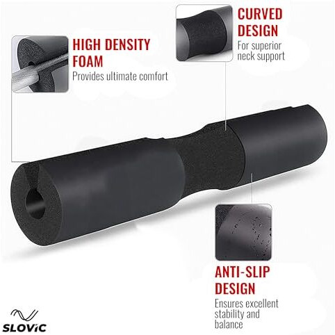 Slovic Barbell Pad For Weight Lifting | Barbell Rod Support With Extra Cushion | Gym Equipment For Fitness | Gym Accessories For Men Workout | Neck & Shoulder Support For Barbell Squats Exercise