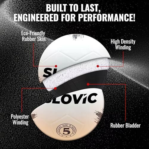 Slovic Professional Football [Size-5] | Hard Ground Foot-Ball | Ideal For Grass Ground & Artificial Turf | Training Foot Ball | Soccer Ball | Footballs For Men & Women