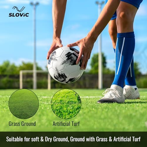 Slovic Professional Football [Size-5] | Hard Ground Foot-Ball | Ideal For Grass Ground & Artificial Turf | Training Foot Ball | Soccer Ball | Footballs For Men & Women