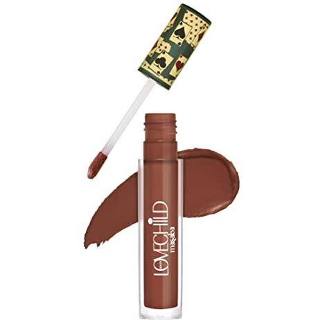 Lovechild Masaba Game On - Hukum - Liquid Matte Lipstick, Pecan Brown Velvet Smooth, Non-Sticky, Hydrating & Moisturising, Lasts Up To 12 Hours, 5Ml