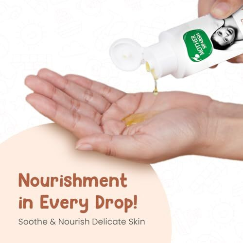 Mother Sparsh Nourishing Baby Massage Oil -100Ml | With Almond & Avocado Oil | Non Sticky & Moisturizing Baby Oil For New Born