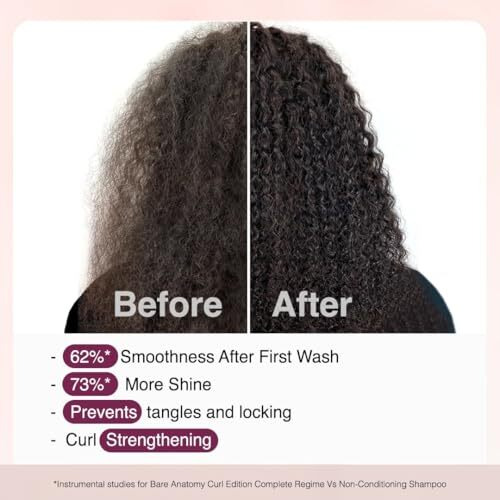 Bare Anatomy Curl Defining Shampoo | Curl Retention & 2X Frizz Protection For 48 Hours | Powered By Coconut Oil, Hyaluronic Acid & Castor Oil | Sulphate & Paraben Free | Women & Men | 250 Ml