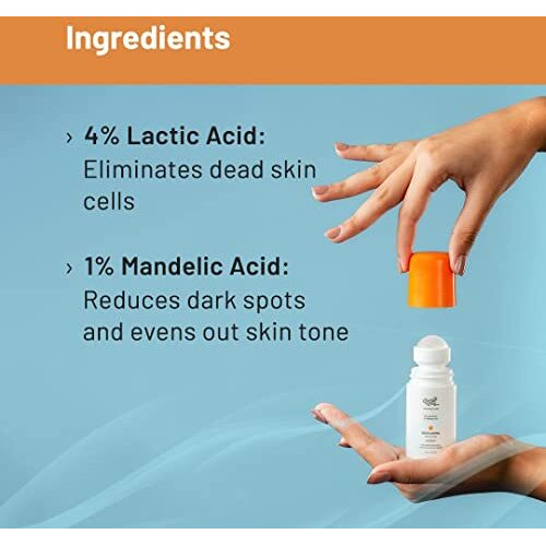 Chemist At Play Underarm Roll-On With 5% Lactic Acid & 1% Mandelic Acid | Prevents Odour, Brightens Skin & Exfoliates Underarm | Long Lasting Peach & Aqua Fragrance | 80Ml(Pack Of 2)