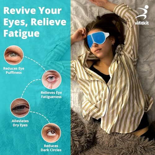 Vfk By Trendy Home Eye Mask (Pack Of 2) With Cooling Gel For Sleeping, Eye Mask For Dark Circles, Dry Eyes, Cooling Eyes, Pain Relief, Relaxing, Redness, Patches, Cooling Reusable Gel Pad With Stretchable Band