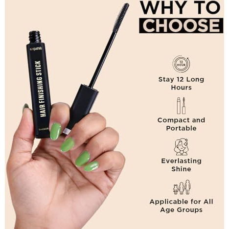 Orgatre Hair Finishing Stick For Frizzy Hair Women -15Ml | Baby Hair Fixer Women | Anti Flyaway Hair Wand | Hair Wax Stick For Flyaway Hairs | Use As Hair Setting Spray For Women | Non-Greasy And Non-Sticky