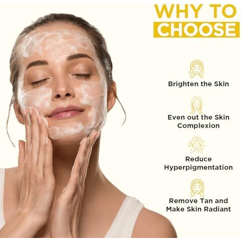 Orgatre Glow Ubtan Face Wash With Turmeric, Kojic Acid & Niacinamide For Brightening, Tan Removal & Even Skin Tone - 100Ml | Dermatologically Tested | Suitable For Men & Women
