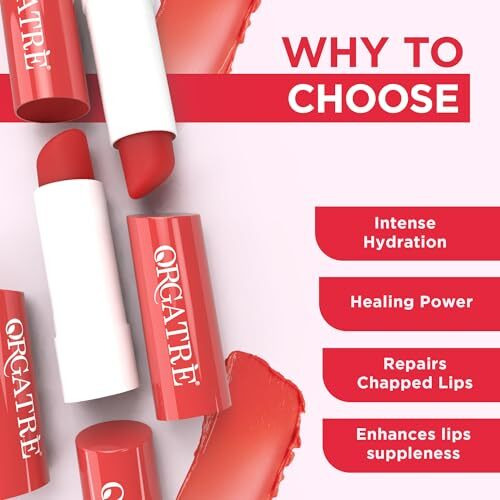 Orgatre Strawberry Lip Balm For Women 3.2Gm | Spf 30 Pa++ | Lip Balm For Dark Lips, Pigmentation, Dry & Chapped Lips | Ceramide & Peptide