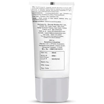 Recode Ace Of Base Radiant Primer For Face Makeup 30Ml | Shimmery Finish |Applicable On All Skin Types | Blurs Fine Lines, Wrinkles & Pores