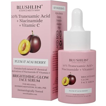 Blushlin 10% Tranexamic Acid Serum For Melasma, Pigmentation, Acne Scars Or Inflammation (Pih/Pie) With Niacinamide & Vitamin C (30 Ml)