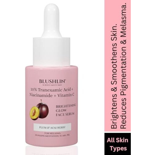 Blushlin 10% Tranexamic Acid Serum For Melasma, Pigmentation, Acne Scars Or Inflammation (Pih/Pie) With Niacinamide & Vitamin C (30 Ml)