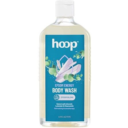 Hoop Epsom Body Wash | Epsom Salt Infused Body Wash For Shower, Hand & Foot Soak, Workout Recovery, Bath Salt, Relaxation, Skin, Feet, Lavender | 300 Ml