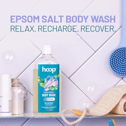 Hoop Epsom Body Wash | Epsom Salt Infused Body Wash For Shower, Hand & Foot Soak, Workout Recovery, Bath Salt, Relaxation, Skin, Feet, Lavender | 300 Ml