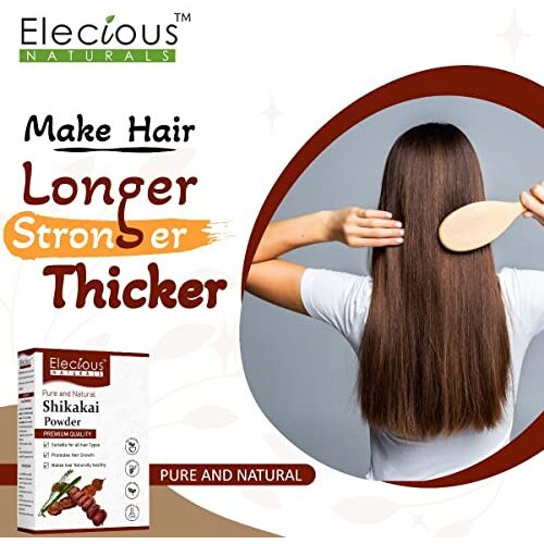 Elecious100% Shikakai Powder For Hair - 200 Grams | For Hair Wash And Shampoo | 100% Pure And Natural | Sls And Paraben Free | Suitable For All Hair Types