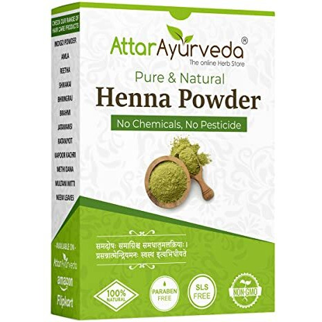 Attar Ayurveda Natural Henna Powder For Hair Colour And Growth (200 Gm)