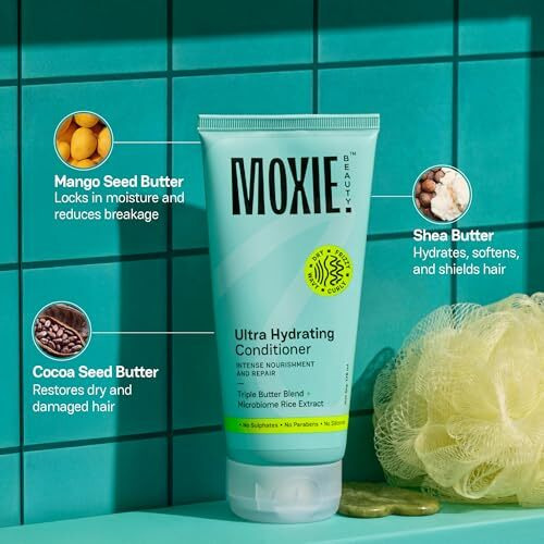Moxie Beauty Ultra Hydrating Conditioner - Intense Nourishment With Triple Butter Blend | Repairs, Restores & Redeems Hair | Tackles Frizzy & Dry Hair | For Wavy & Curly Hair | Sulphate, Paraben & Silicone Free (175 Ml)
