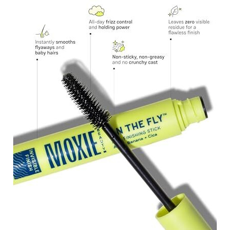Moxie Beauty On The Fly | Hair Finishing Stick For Women | Anti Frizz Baby Hair Fixer | Non Sticky And Non Greasy | Anti Flyaway Wand | 10Ml (Pack Of 1)