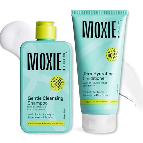 Moxie Beauty Shampoo & Conditioner Combo |1.5X Stronger Hair | Paraben And Sulfate-Free | Rinse & Shine Duo | Gentle Cleansing Shampoo (200Ml) & Ultra Hydrating Conditioner (175Ml)