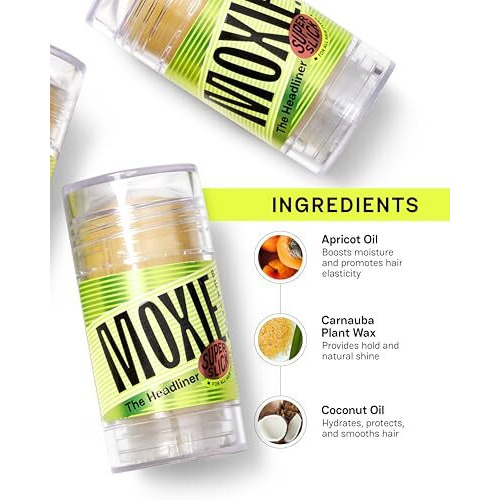 Moxie Beauty The Headliner | Wax Styling Stick | Fly Away Hair Fixer | No Residue | Wax Stick For Hair | (The Headliner And Finisher Duo)