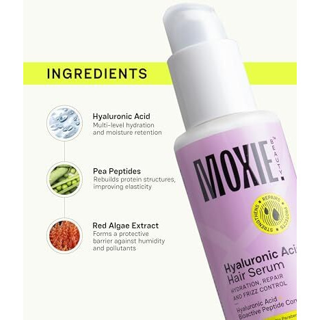 Moxie Beauty Hydrorepair Routine | Sulfate-Free Shampoo + Protein-Enriched Conditioner + Hydrating Serum | Complete Hair Repair & Frizz Control | Strengthening & Moisture Lock | 200Ml + 175Ml + 50Ml