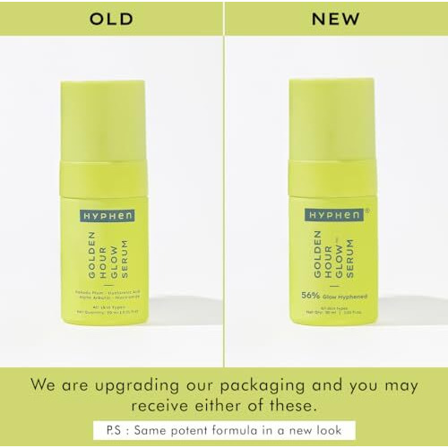 Hyphen Golden Hour Glow Face Serum With Niacinamide, Alpha Arbutin, Hyaluronic Acid Moisturizer, Aloe Vera Extract & Kakadu Plum| Non Sticky Serum For Men & Women & All Skin Types | 30Ml