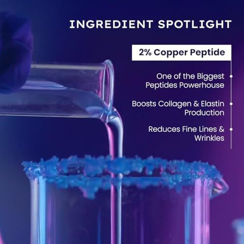 Hyphen 10% Power Peptide & 2% Copper Peptide Serum| Advanced Anti-Aging Formula | Reduces Fine Lines & Wrinkles | Glowing Skin | Face Serum For Men & Women | All Skin Types - 30Ml