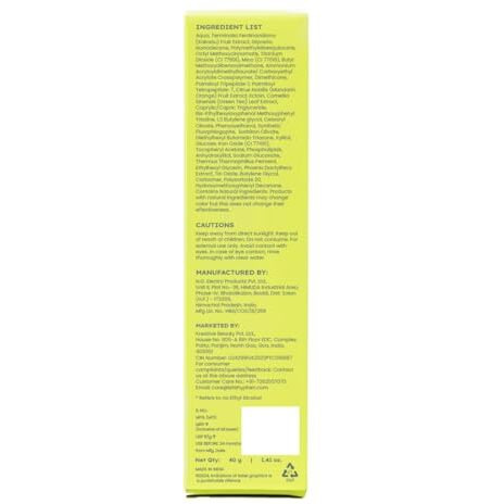 Hyphen Golden Hour Glow Sunscreen Spf 50 Pa++++ Dewy Glow & Bright Skin| Vitamin C Rich-10% Kakadu Plum & Peptides| Women Men|Lightweight & Non Greasy, Uv & Blue Light Protection|All Skin Types - 40G