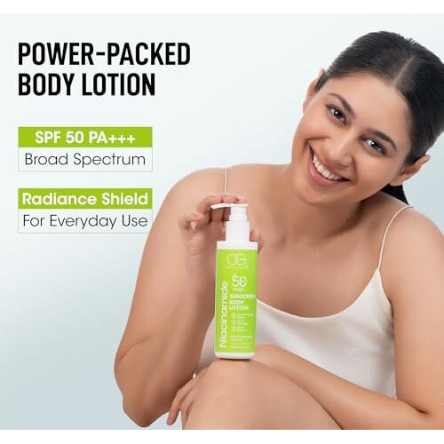 Og Beauty Science Spf 50 Pa+++ Sunscreen Body Lotion With Niacinamide & Cica - Dermatologically Tested - Broad Spectrum 200 Ml