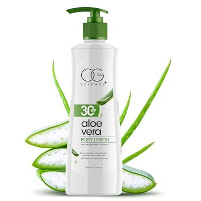 Og Beauty Science+ Spf 30 Body Lotion | Hydrating & Nourishing Formula With Aloe Vera, Vitamin E & Glycerine | Broad-Spectrum Sun Protection | Lightweight, Non-Greasy Moisturizer For All Skin Types  350Ml