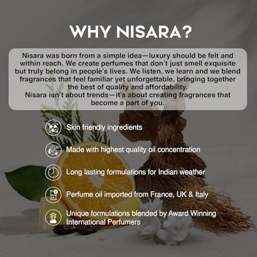 Nisara Men Of The Night Perfume For Men - 100 Ml Eau De Perfume | Long Lasting Eau De Parfum | Citrus-Chypre-Musky Fragrance | With Bergamot, Lemon, Musk,Amber, Wood| Edp Scent Spray For Men | Premium Perfume For Him