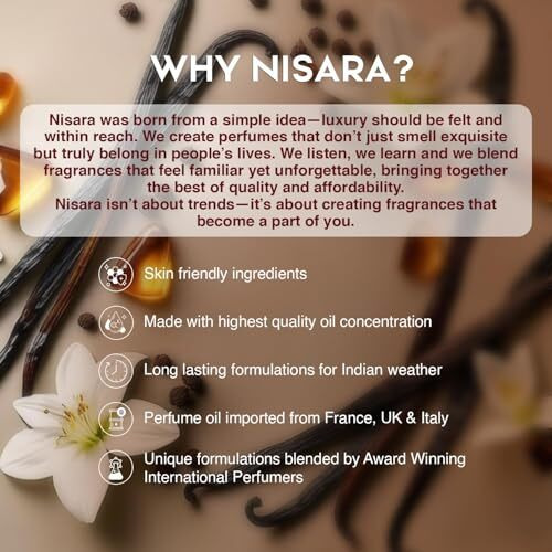 Nisara Vanilla Rush Perfume For Woman 100 Ml | Girl Long Lasting Eau De Parfum | Ambery Vanilla Fragrance| Orchid, White Floral, Caramel,Amber, Musk Wood, Patchouli | Edp Scent Spray For Woman | Premium Perfume For Her