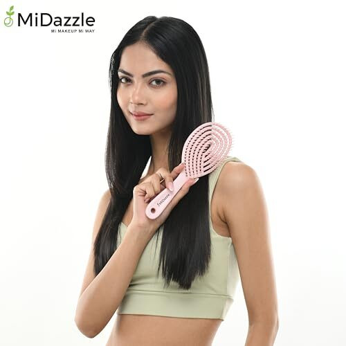 Midazzle Premium Gradient Pink 3D Hair Brush (India's Fastest Growing Hair Brush Brand) For Men & Women | All Hair Types (Mdhb00014)