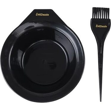 Omidazzle Midazzle Professional Use Hair Coloring Dyeing Kit Brush With Bowl (Black)