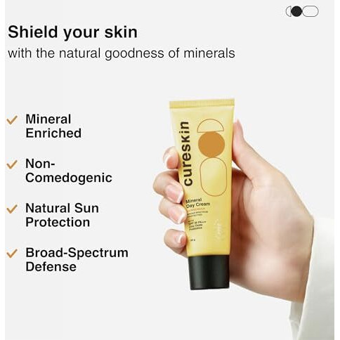 Cureskin Mineral Day Cream Sunscreen Matte Finish Spf 30 Pa+++ | Broad Spectrum Sun (Uva, Uvb & Ir) Protection | Zinc Oxide With Prebiotics, 50 G (Pack Of 1)