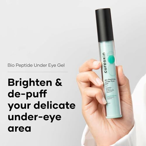 Cureskin Under Eye Gel For Dark Circles For Women And Men | Bio-Peptide Under Eye Gel To Reduce Dark Circles, Puffiness & Wrinkles | Under Eye Cream For Men And Women | Dark Circles Removal