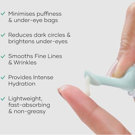 Cureskin Under Eye Gel For Dark Circles For Women And Men | Bio-Peptide Under Eye Gel To Reduce Dark Circles, Puffiness & Wrinkles | Under Eye Cream For Men And Women | Dark Circles Removal