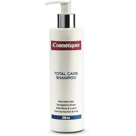 Icosmetiques Sulphate Free Shampoo |Reduces Hair Fall & Frizz |Keratin, Proline, B5 |Strengthens Roots | Silicone And Paraben Free |Unisex Total Care Formula |250Ml