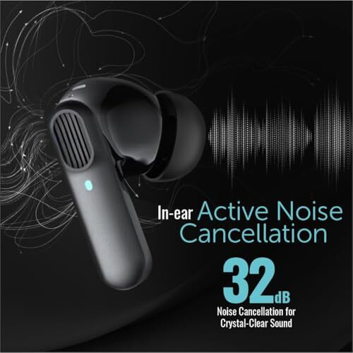 Jinx In Ear Bluetooth Earbuds High Bass Clear 4D Surround Sound, Great Call Quality With Hybrid Noise Cancellation, Long Battery With 30 Hrs Playtime, Fast Charging, Built-In Alexa, (Flare)