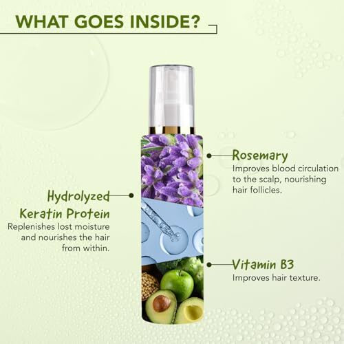 Bellavita Rosemary Water Hair Spray | For Frizzy Hair | Adds Shine | Suitable For All Hair Types | 200 Ml