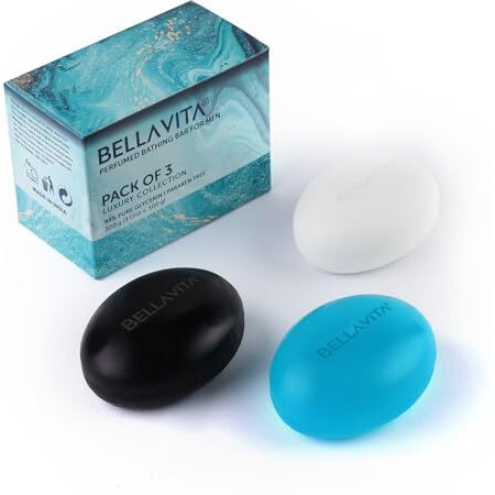 Bellavita Perfume Bathing Soap Bar For Men 3 X 100Gm With Pure Glycerin For Glowing Skin | Paraben Free