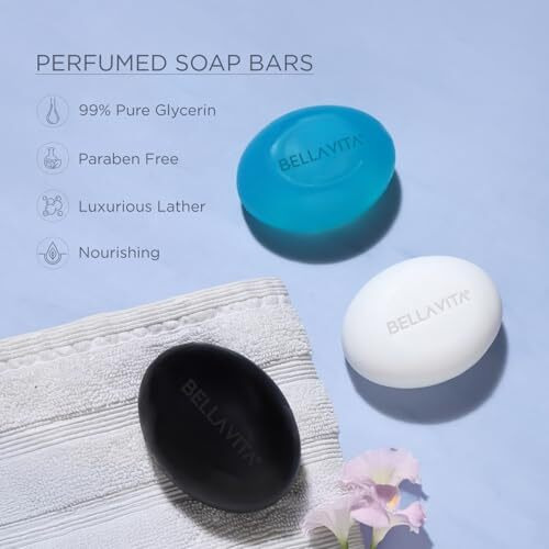 Bellavita Perfume Bathing Soap Bar For Men 3 X 100Gm With Pure Glycerin For Glowing Skin | Paraben Free