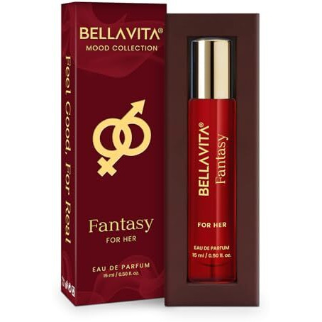 Bellavita Mood Collection Fantasy Edp For Her With Pink Pepper, Jasmine And Patchouli |Premium, Long Lasting Fragrance Perfume For Women, 15Ml
