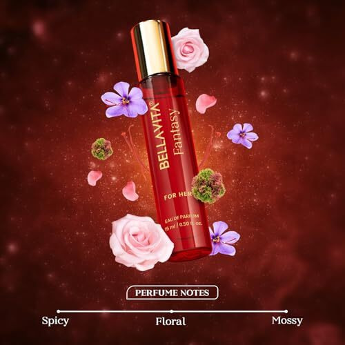 Bellavita Mood Collection Fantasy Edp For Her With Pink Pepper, Jasmine And Patchouli |Premium, Long Lasting Fragrance Perfume For Women, 15Ml