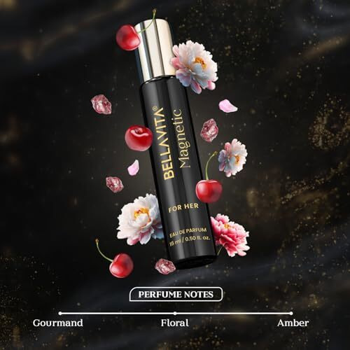 Bellavita Mood Collection Magnetic Edp For Her With Cherry, Jasmine, Rose And Caramel |Premium, Long Lasting Fragrance Perfume For Women, 15Ml