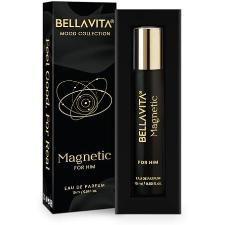 Bellavita Mood Collection Magnetic Edp For Him With Grapefruit, Jasmine And Vanilla |Premium, Long Lasting Fragrance Perfume For Men, 15Ml