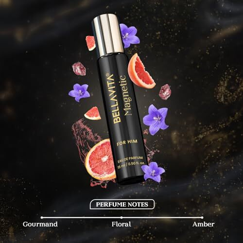 Bellavita Mood Collection Magnetic Edp For Him With Grapefruit, Jasmine And Vanilla |Premium, Long Lasting Fragrance Perfume For Men, 15Ml